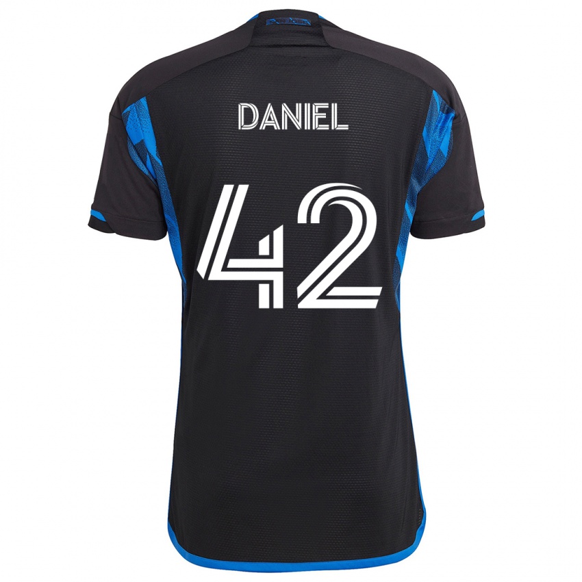 Bambino Maglia Daniel #42 Blu Nero Kit Gara Home 2024/25 Maglietta