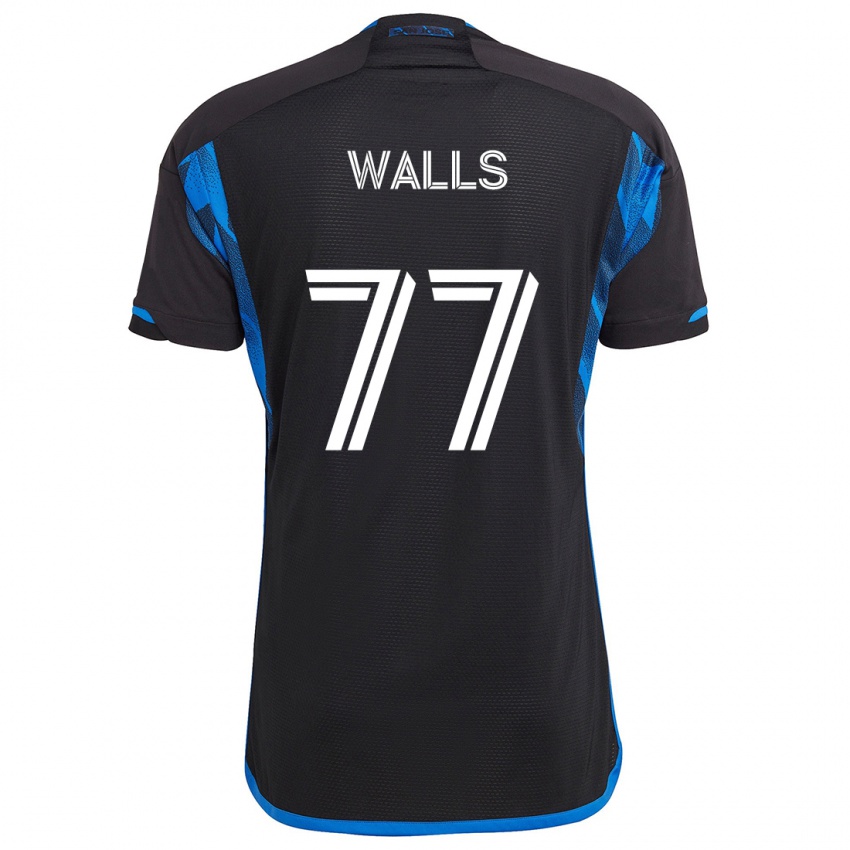 Bambino Maglia Casey Walls #77 Blu Nero Kit Gara Home 2024/25 Maglietta