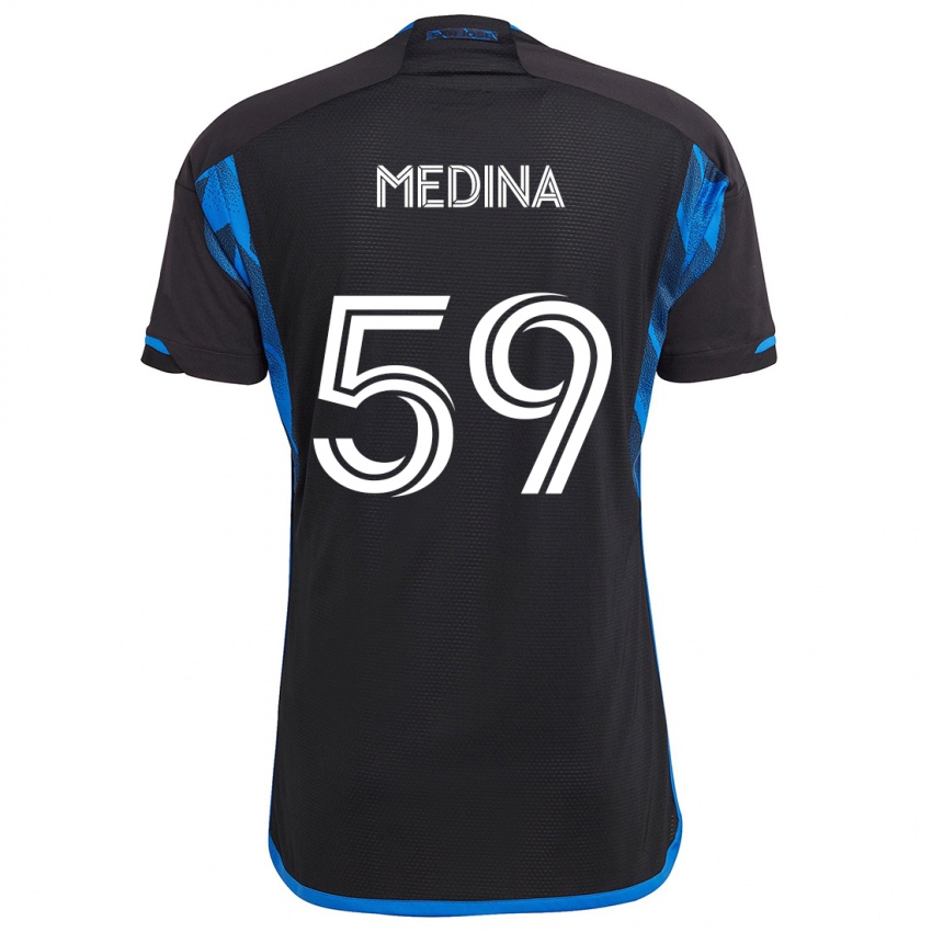 Bambino Maglia Cruz Medina #59 Blu Nero Kit Gara Home 2024/25 Maglietta