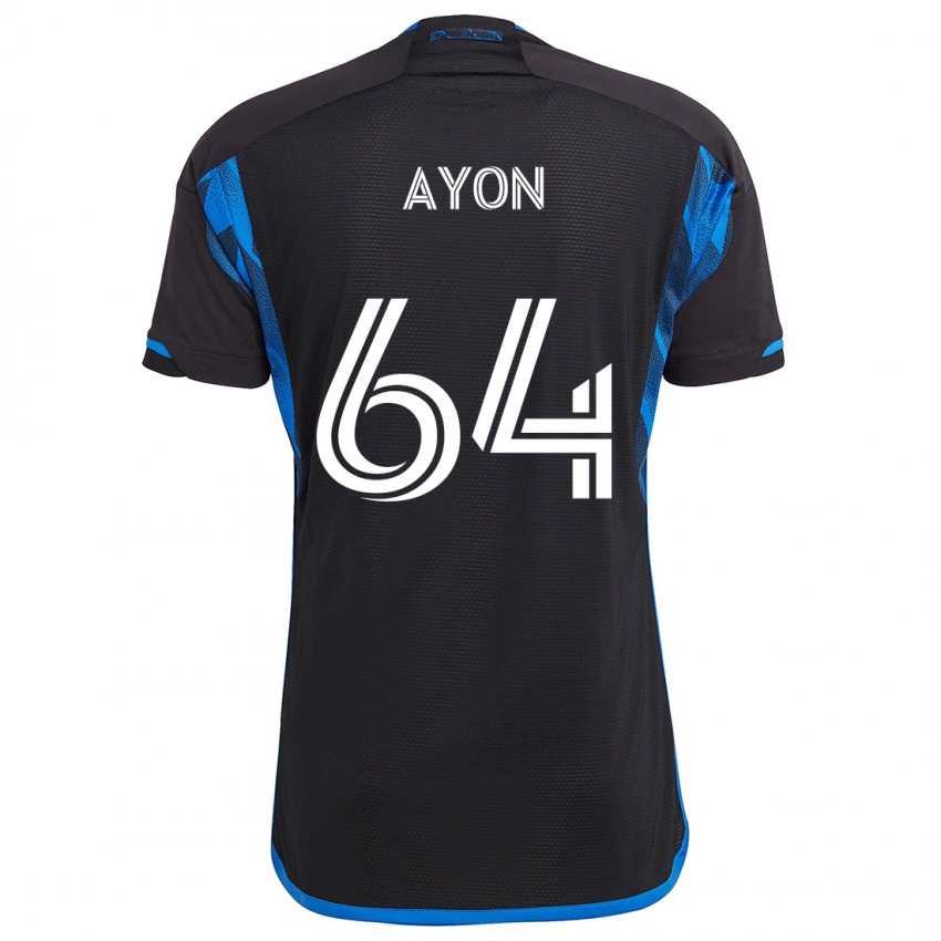 Bambino Maglia Jerry Ayon #64 Blu Nero Kit Gara Home 2024/25 Maglietta