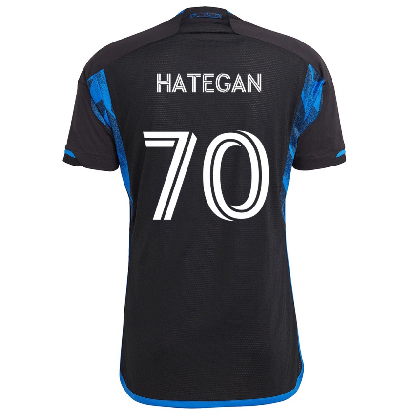 Bambino Maglia Roberto Hategan #70 Blu Nero Kit Gara Home 2024/25 Maglietta