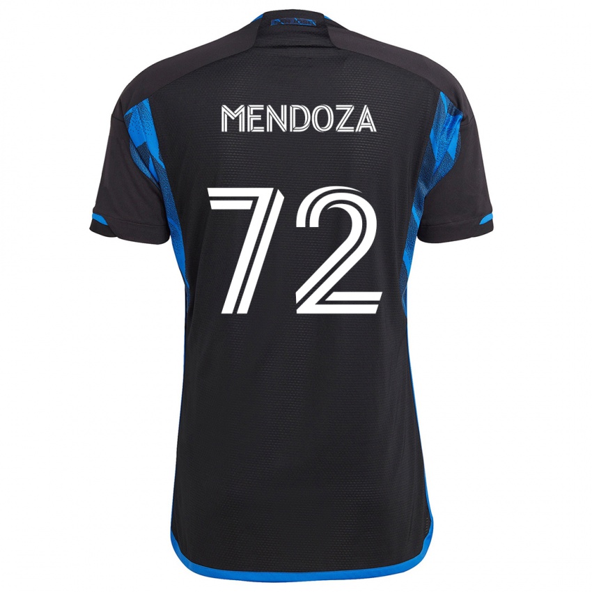 Bambino Maglia Edwyn Mendoza #72 Blu Nero Kit Gara Home 2024/25 Maglietta