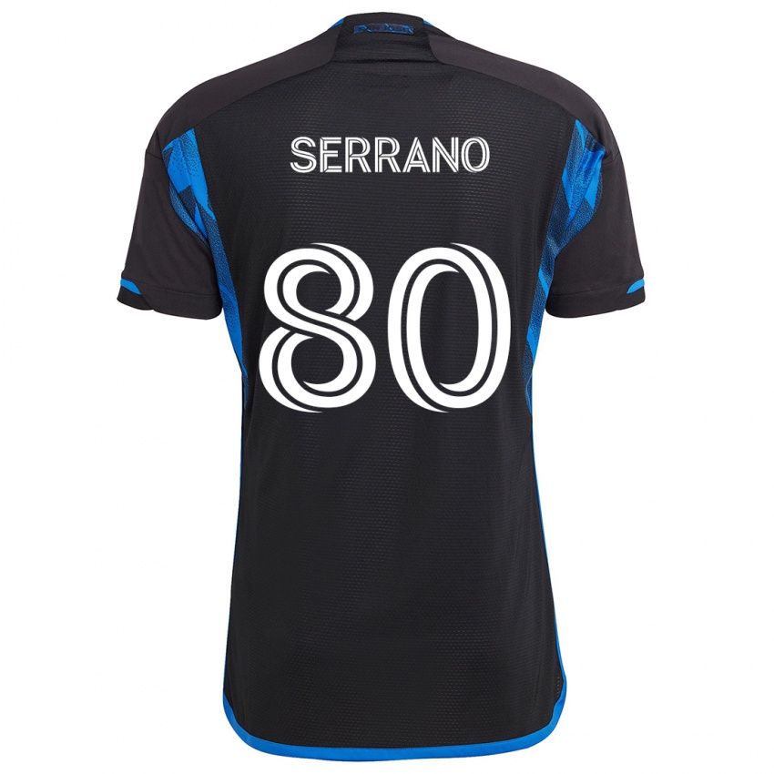 Bambino Maglia David Serrano #80 Blu Nero Kit Gara Home 2024/25 Maglietta