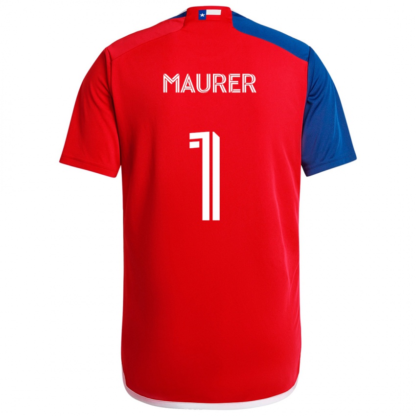 Bambino Maglia Jimmy Maurer #1 Blu Rosso Kit Gara Home 2024/25 Maglietta