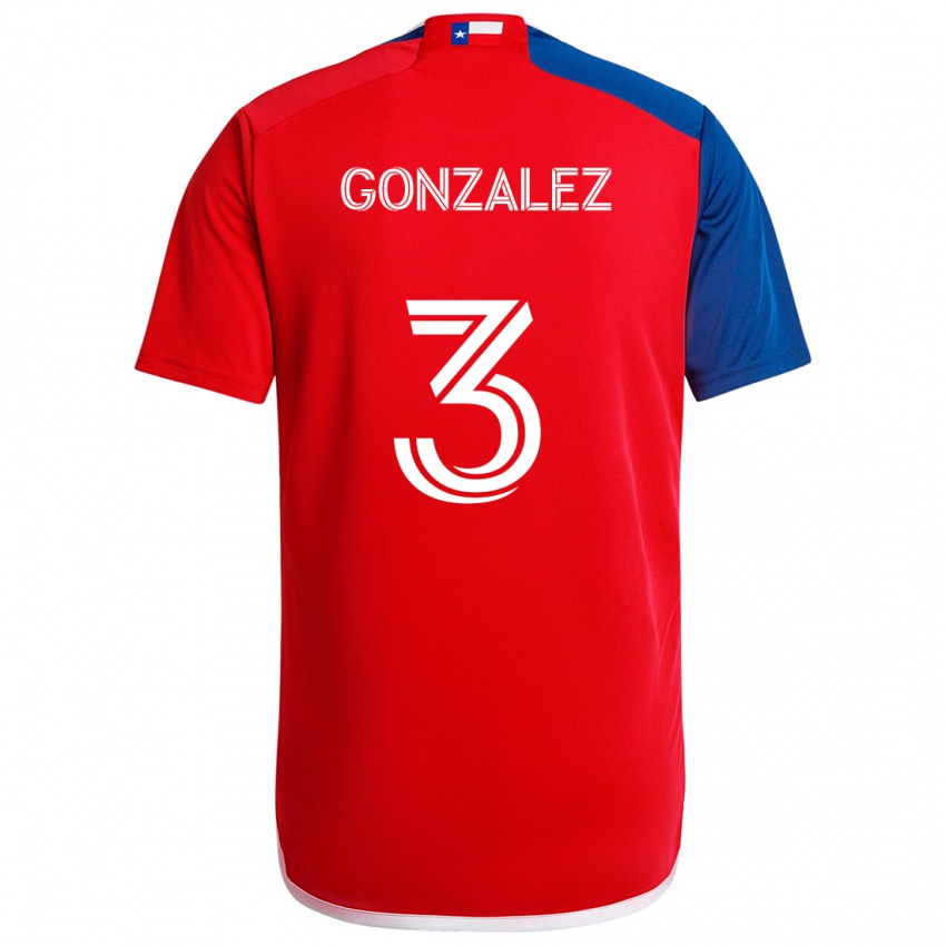 Bambino Maglia Omar González #3 Blu Rosso Kit Gara Home 2024/25 Maglietta