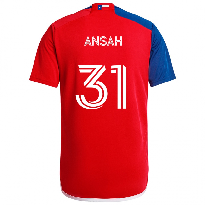 Bambino Maglia Eugene Ansah #31 Blu Rosso Kit Gara Home 2024/25 Maglietta