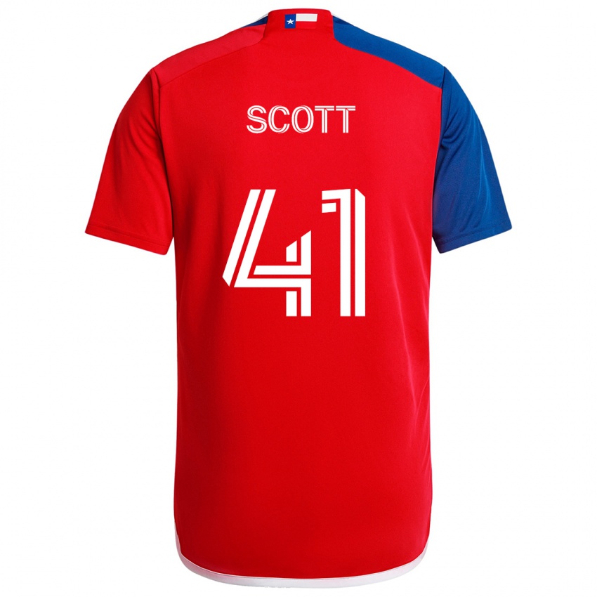 Bambino Maglia Tarik Scott #41 Blu Rosso Kit Gara Home 2024/25 Maglietta