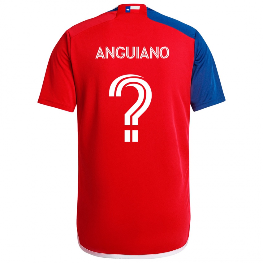 Bambino Maglia Adrian Anguiano #0 Blu Rosso Kit Gara Home 2024/25 Maglietta