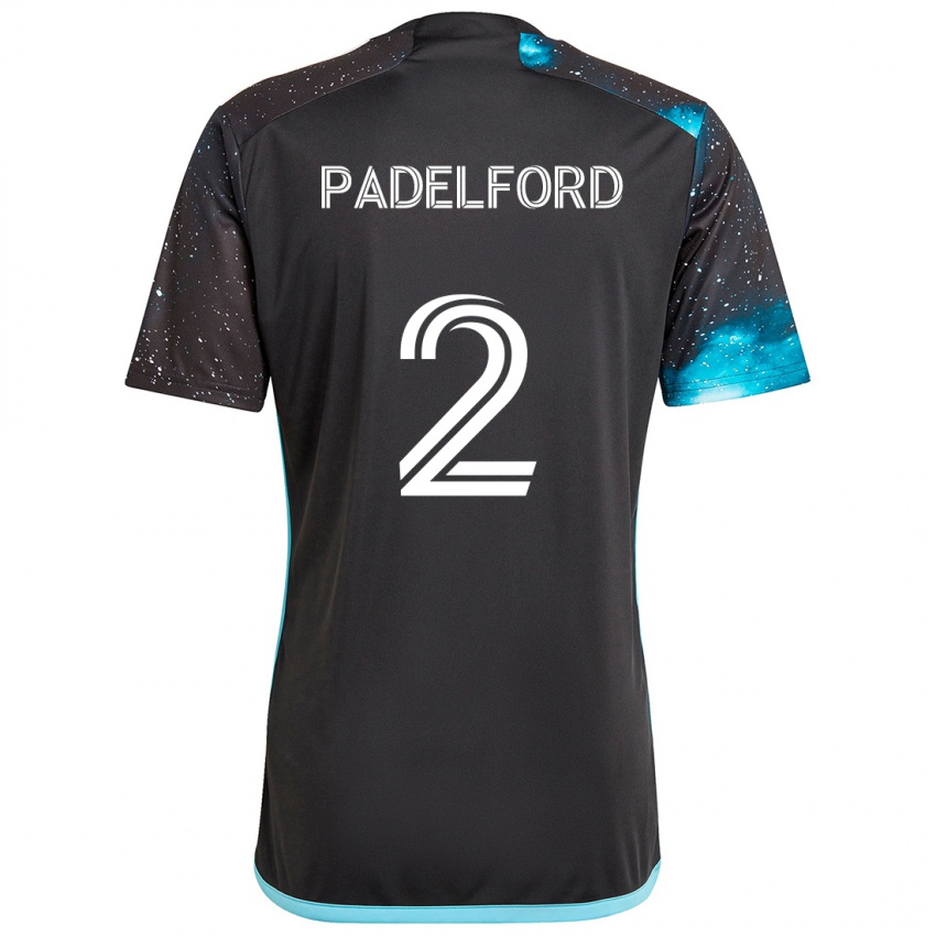 Bambino Maglia Devin Padelford #2 Nero Blu Kit Gara Home 2024/25 Maglietta