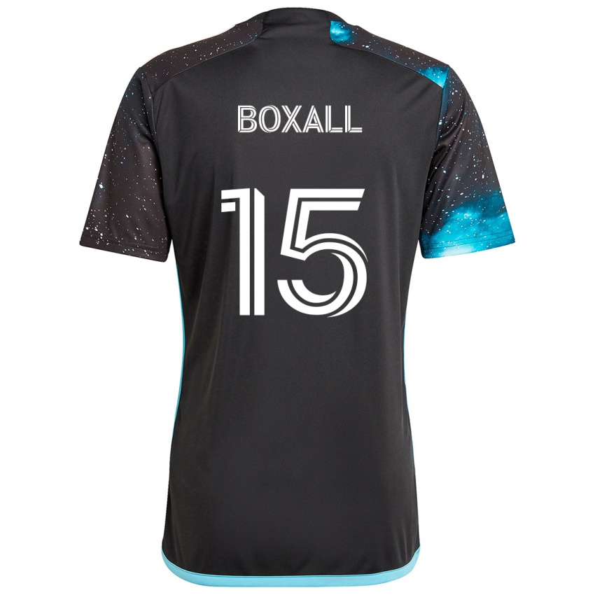 Bambino Maglia Michael Boxall #15 Nero Blu Kit Gara Home 2024/25 Maglietta