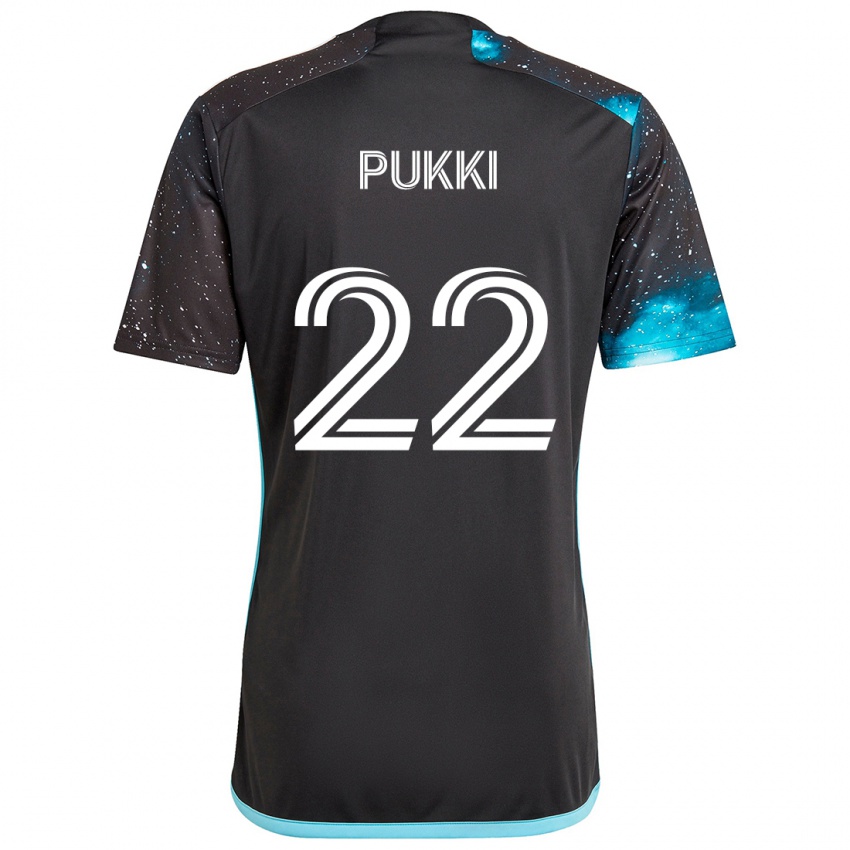 Bambino Maglia Teemu Pukki #22 Nero Blu Kit Gara Home 2024/25 Maglietta