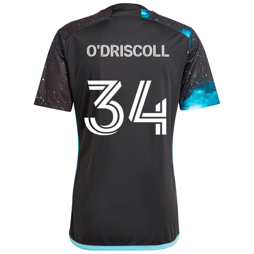 Bambino Maglia Rory O'driscoll #34 Nero Blu Kit Gara Home 2024/25 Maglietta