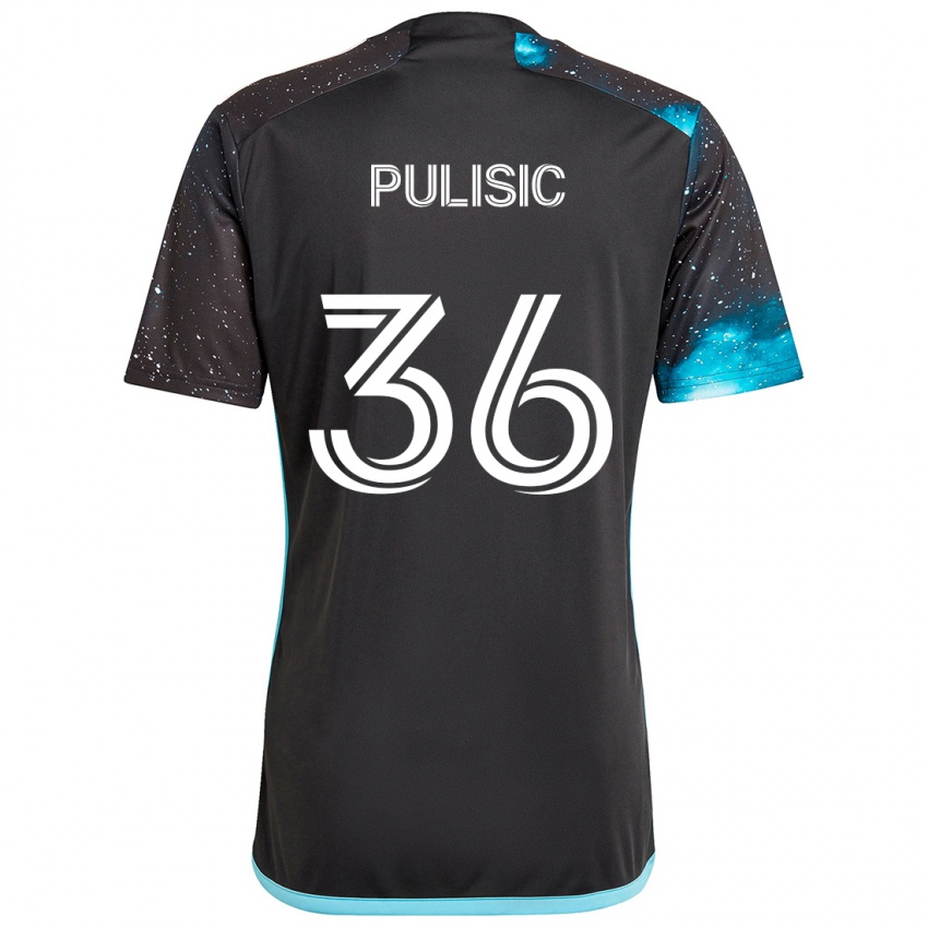 Bambino Maglia Will Pulisic #36 Nero Blu Kit Gara Home 2024/25 Maglietta