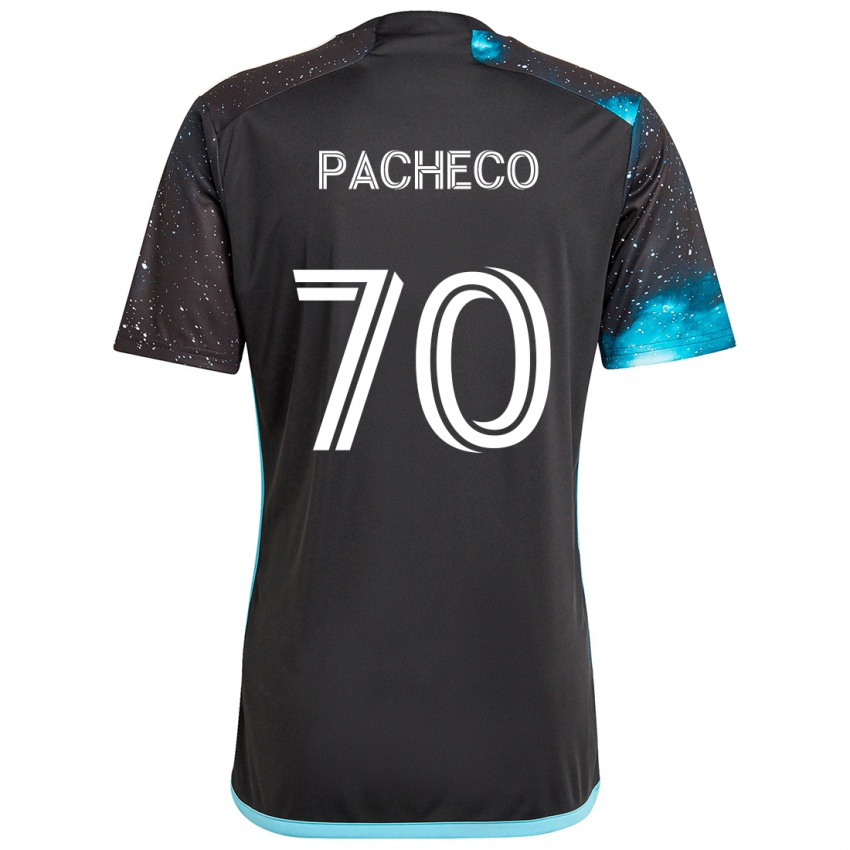 Bambino Maglia Diogo Pacheco #70 Nero Blu Kit Gara Home 2024/25 Maglietta