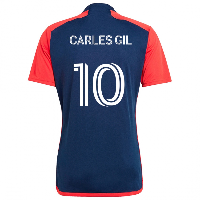 Bambino Maglia Carles Gil #10 Blu Rosso Kit Gara Home 2024/25 Maglietta