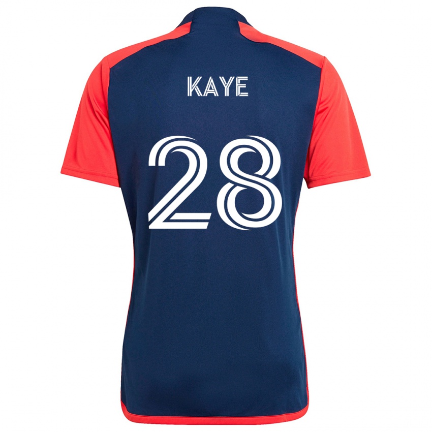 Bambino Maglia Mark-Anthony Kaye #28 Blu Rosso Kit Gara Home 2024/25 Maglietta