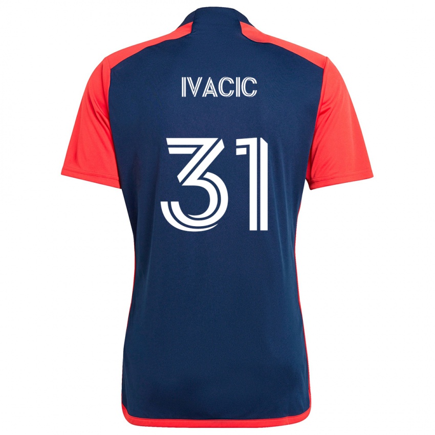 Bambino Maglia Aljaz Ivacic #31 Blu Rosso Kit Gara Home 2024/25 Maglietta