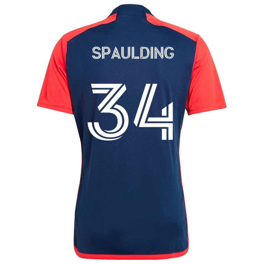 Bambino Maglia Ryan Spaulding #34 Blu Rosso Kit Gara Home 2024/25 Maglietta