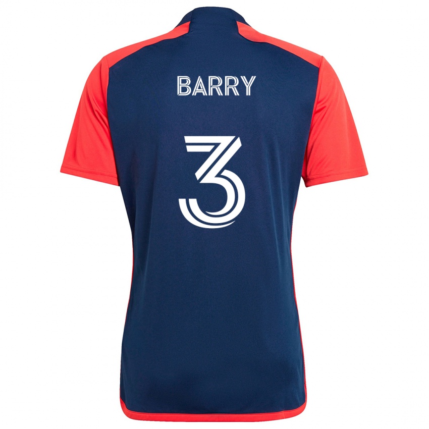 Bambino Maglia Hesron Barry #3 Blu Rosso Kit Gara Home 2024/25 Maglietta