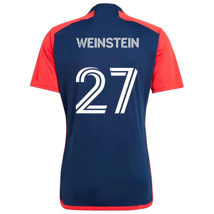 Bambino Maglia Max Weinstein #27 Blu Rosso Kit Gara Home 2024/25 Maglietta