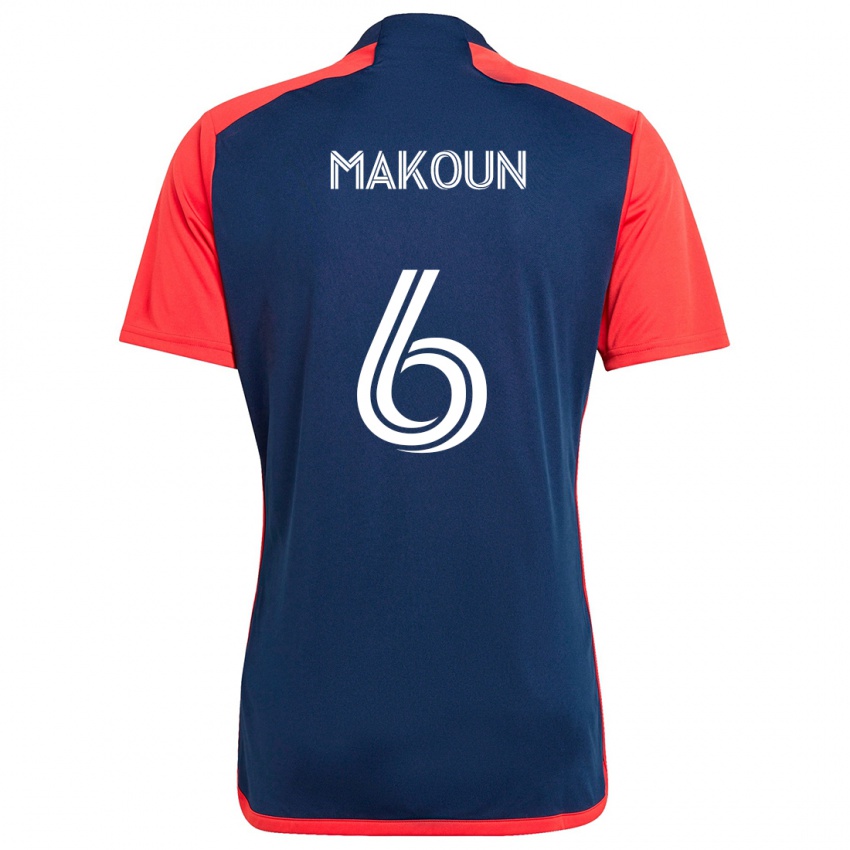 Bambino Maglia Christian Makoun #6 Blu Rosso Kit Gara Home 2024/25 Maglietta