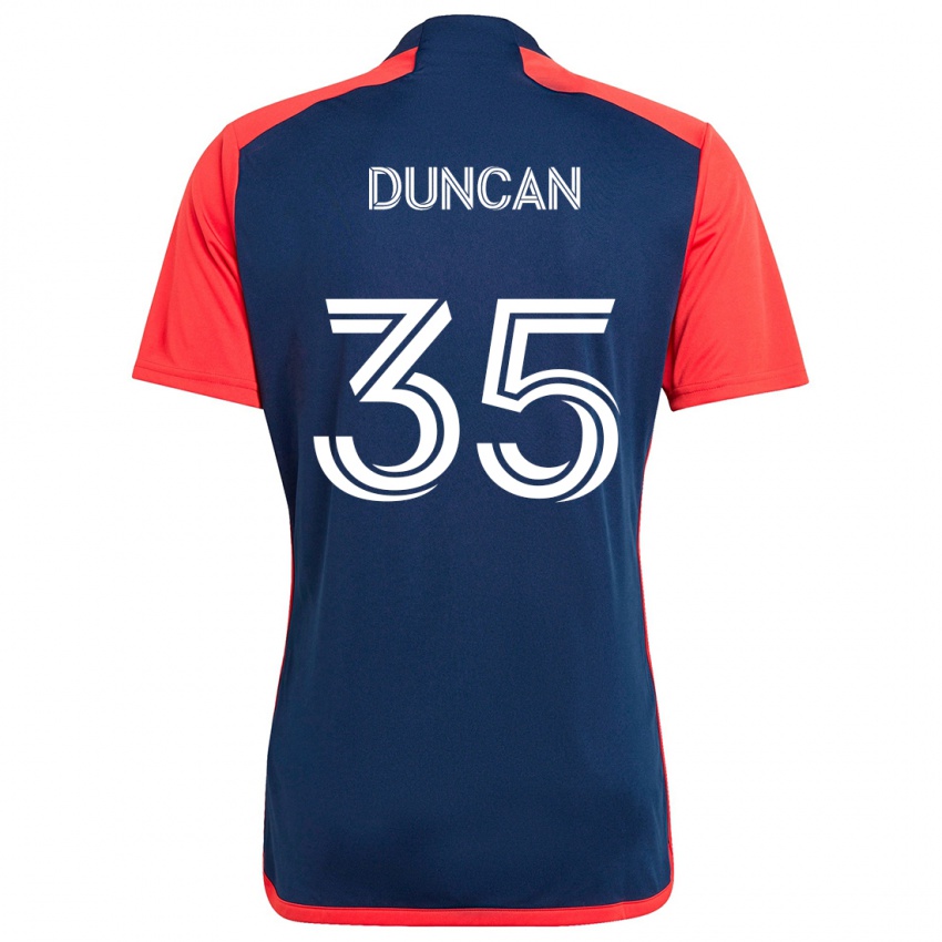 Bambino Maglia Nakye Greenidge-Duncan #35 Blu Rosso Kit Gara Home 2024/25 Maglietta