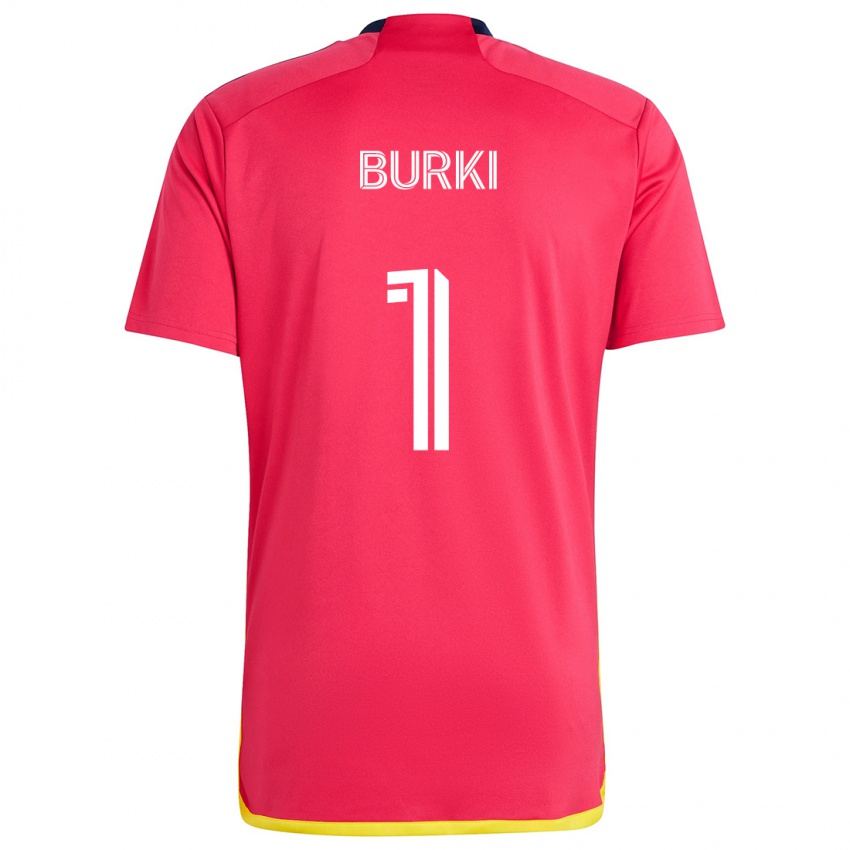 Bambino Maglia Roman Bürki #1 Rosso Blu Kit Gara Home 2024/25 Maglietta