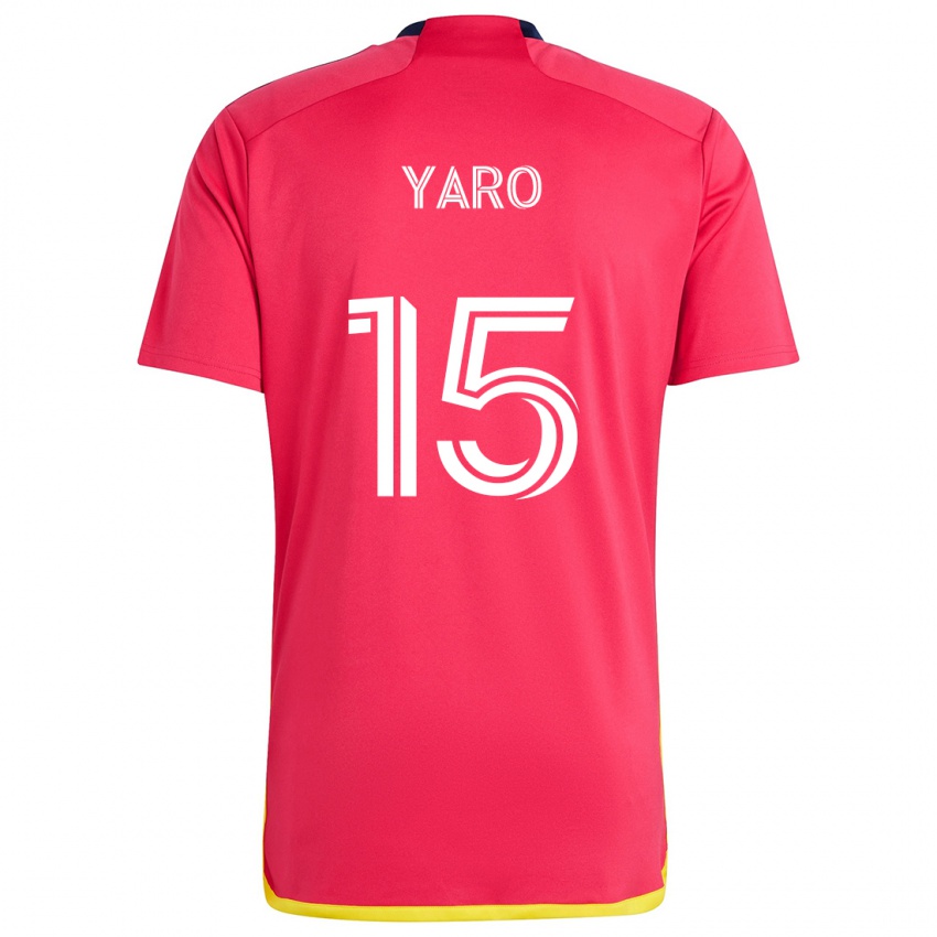 Bambino Maglia Joshua Yaro #15 Rosso Blu Kit Gara Home 2024/25 Maglietta