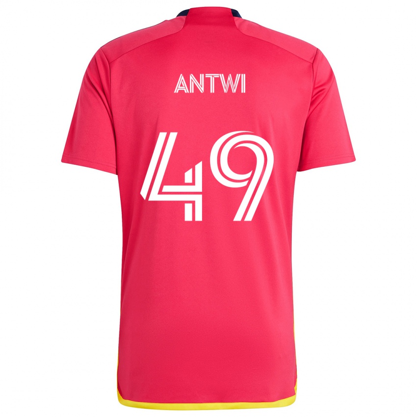 Bambino Maglia Seth Antwi #49 Rosso Blu Kit Gara Home 2024/25 Maglietta