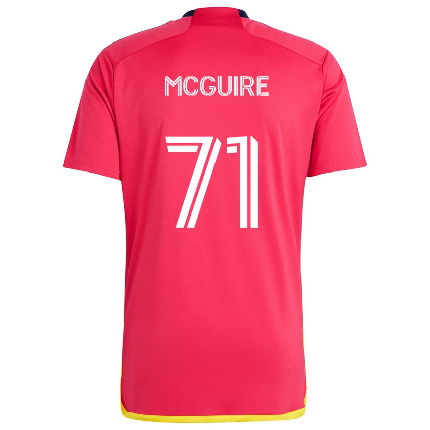 Bambino Maglia Nolan Mcguire #71 Rosso Blu Kit Gara Home 2024/25 Maglietta