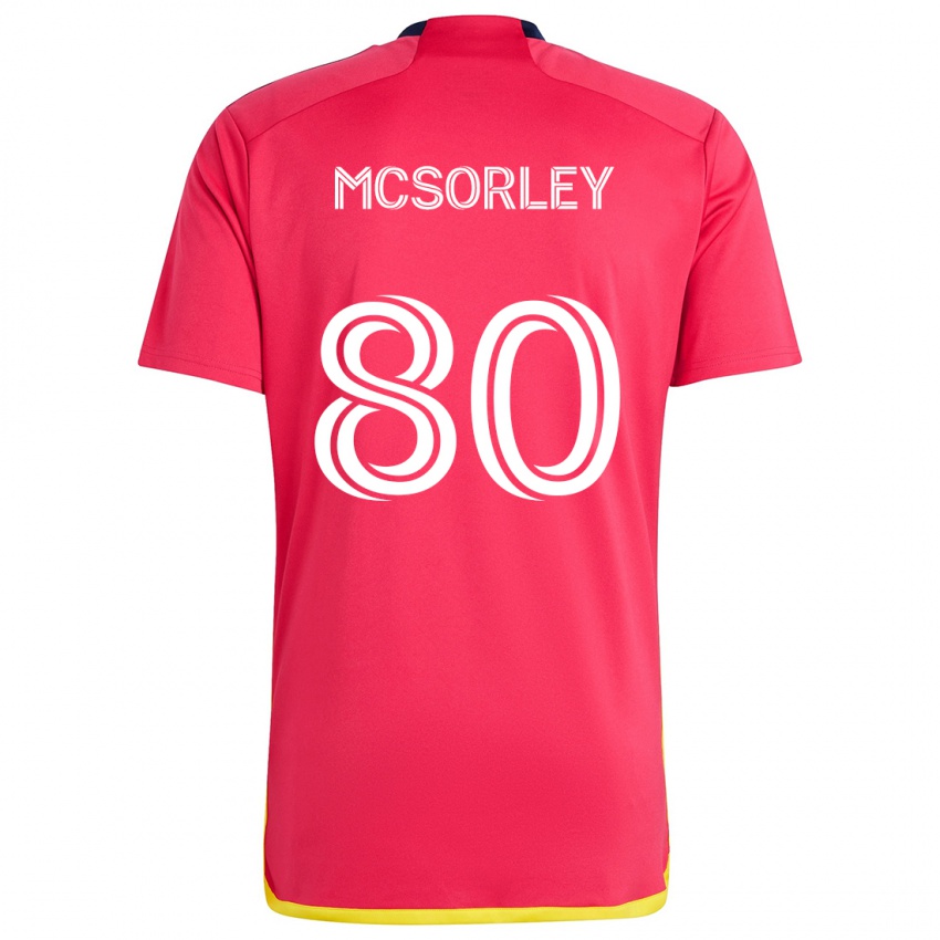 Bambino Maglia Brendan Mcsorley #80 Rosso Blu Kit Gara Home 2024/25 Maglietta