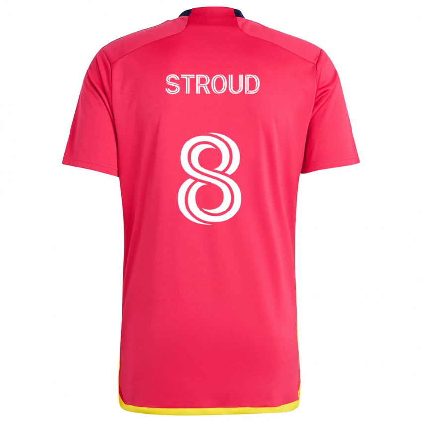 Bambino Maglia Jared Stroud #8 Rosso Blu Kit Gara Home 2024/25 Maglietta