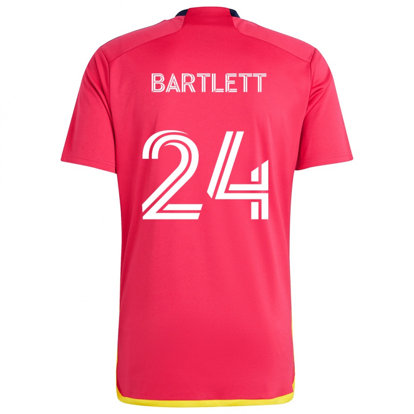 Bambino Maglia Lucas Bartlett #24 Rosso Blu Kit Gara Home 2024/25 Maglietta