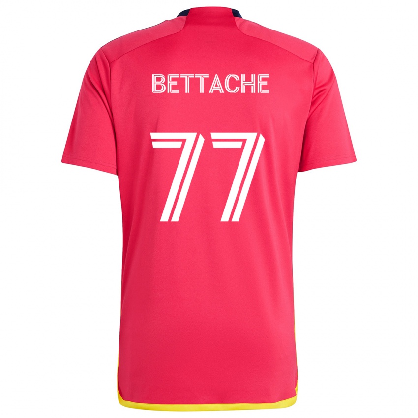 Bambino Maglia Faysal Bettache #77 Rosso Blu Kit Gara Home 2024/25 Maglietta