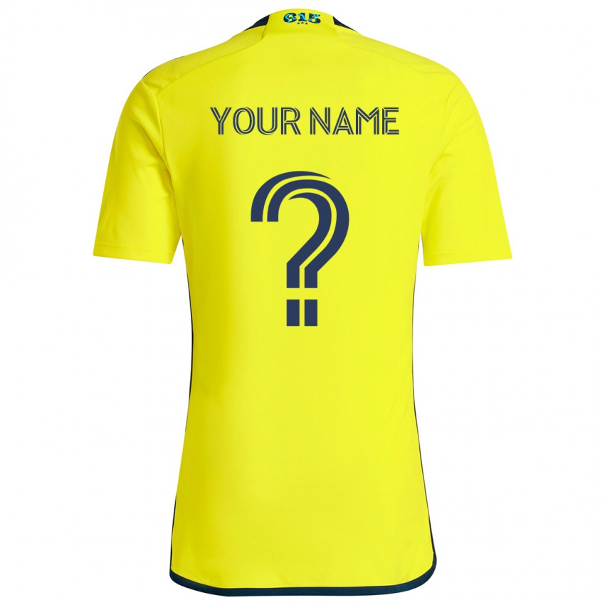 Bambino Maglia Il Tuo Nome #0 Giallo Blu Kit Gara Home 2024/25 Maglietta