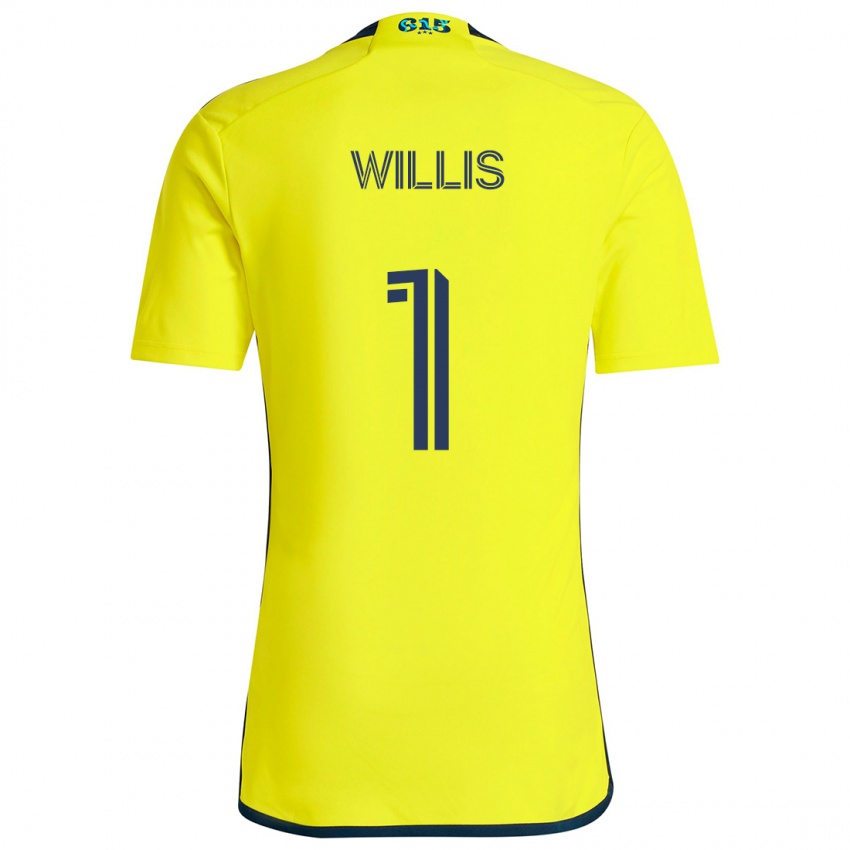 Bambino Maglia Joe Willis #1 Giallo Blu Kit Gara Home 2024/25 Maglietta