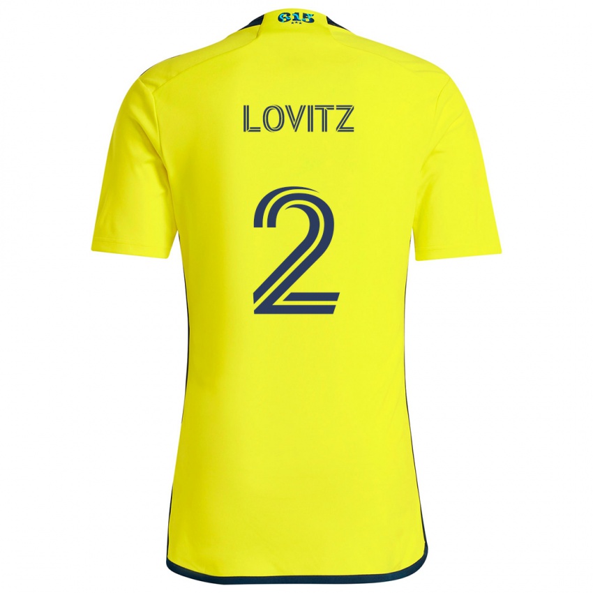 Bambino Maglia Daniel Lovitz #2 Giallo Blu Kit Gara Home 2024/25 Maglietta