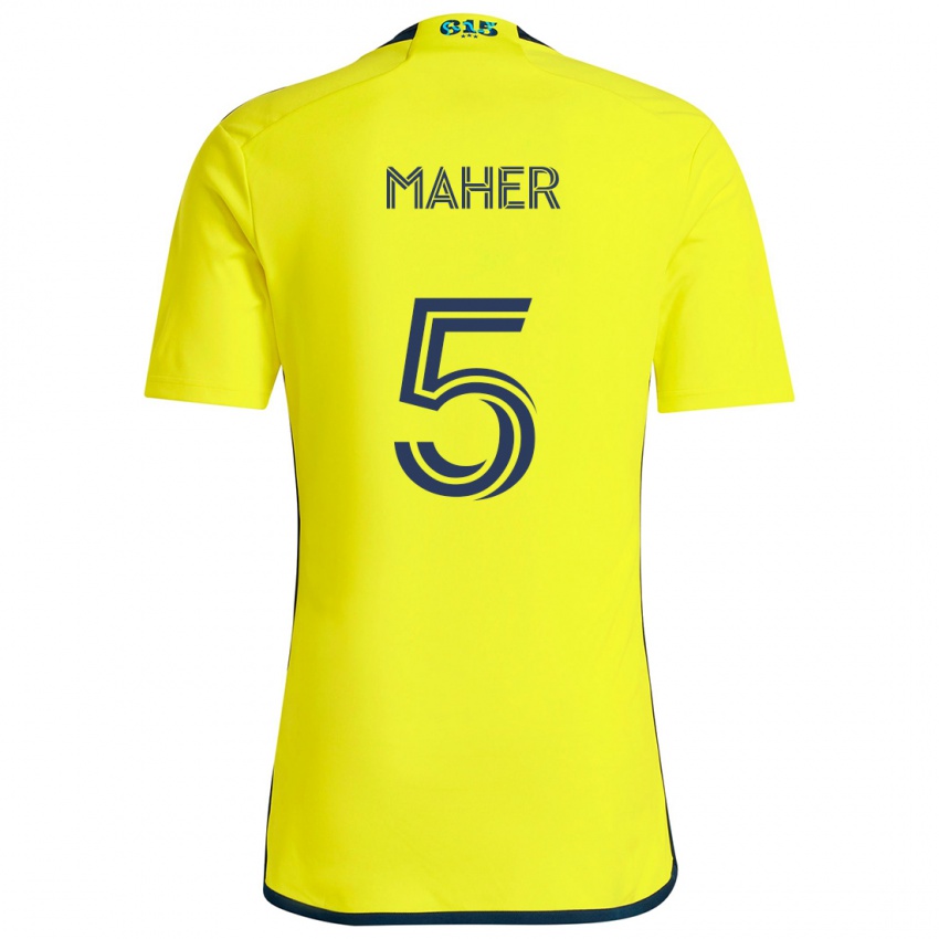 Bambino Maglia Jack Maher #5 Giallo Blu Kit Gara Home 2024/25 Maglietta