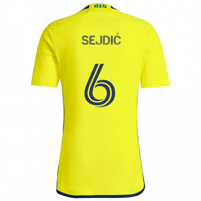 Bambino Maglia Amar Sejdić #6 Giallo Blu Kit Gara Home 2024/25 Maglietta