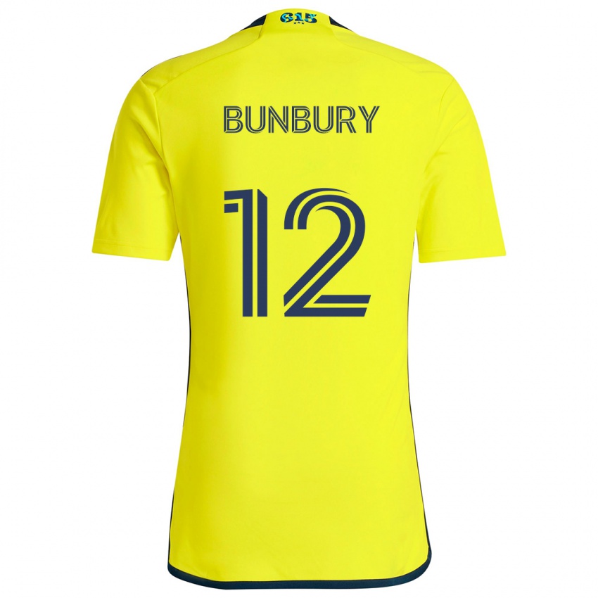 Bambino Maglia Teal Bunbury #12 Giallo Blu Kit Gara Home 2024/25 Maglietta