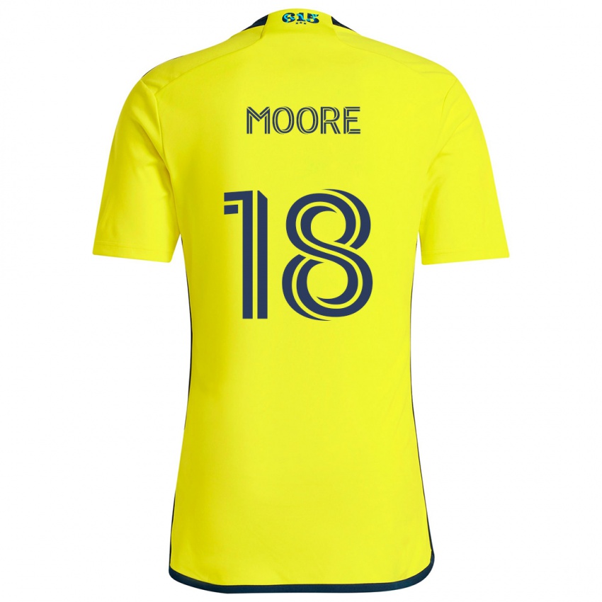 Bambino Maglia Shaq Moore #18 Giallo Blu Kit Gara Home 2024/25 Maglietta