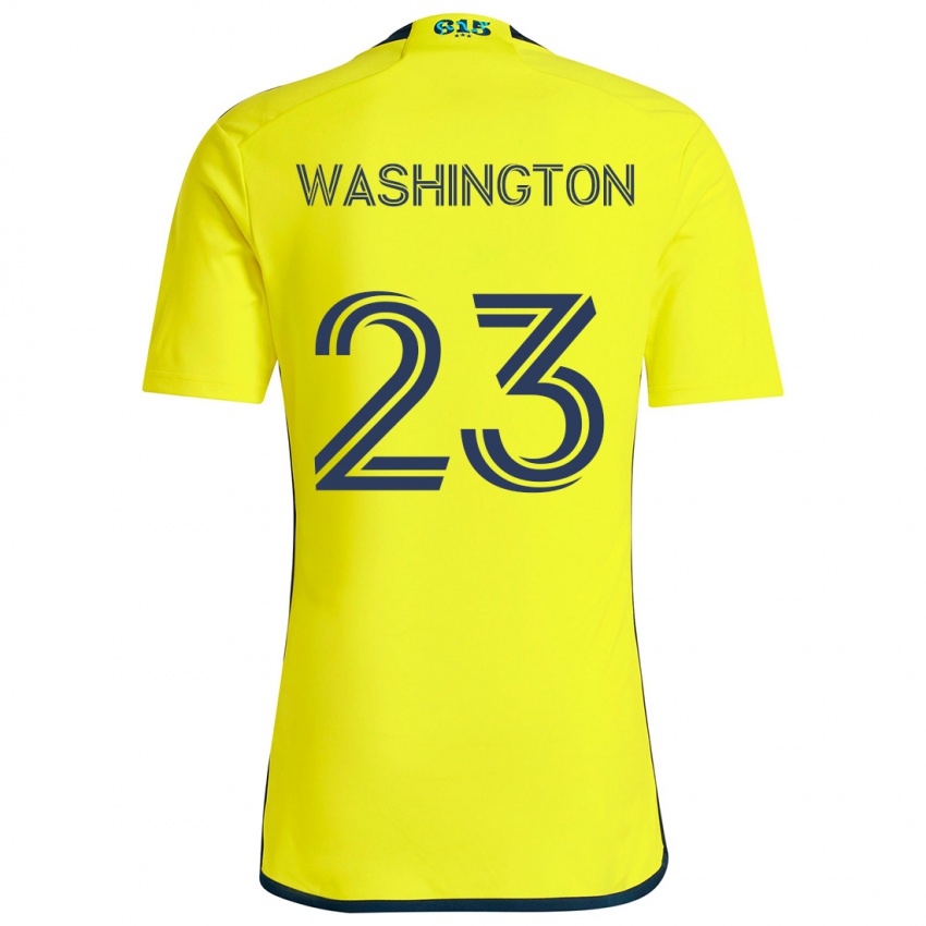 Bambino Maglia Taylor Washington #23 Giallo Blu Kit Gara Home 2024/25 Maglietta