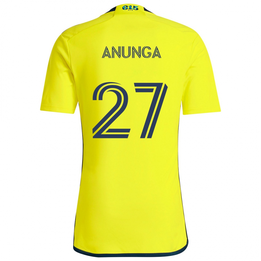 Bambino Maglia Tah Anunga #27 Giallo Blu Kit Gara Home 2024/25 Maglietta