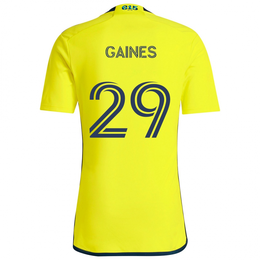 Bambino Maglia Julian Gaines #29 Giallo Blu Kit Gara Home 2024/25 Maglietta