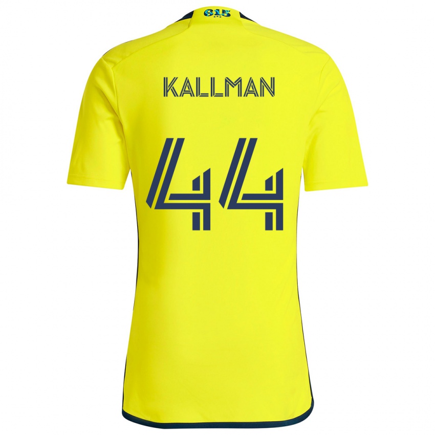 Bambino Maglia Brent Kallman #44 Giallo Blu Kit Gara Home 2024/25 Maglietta