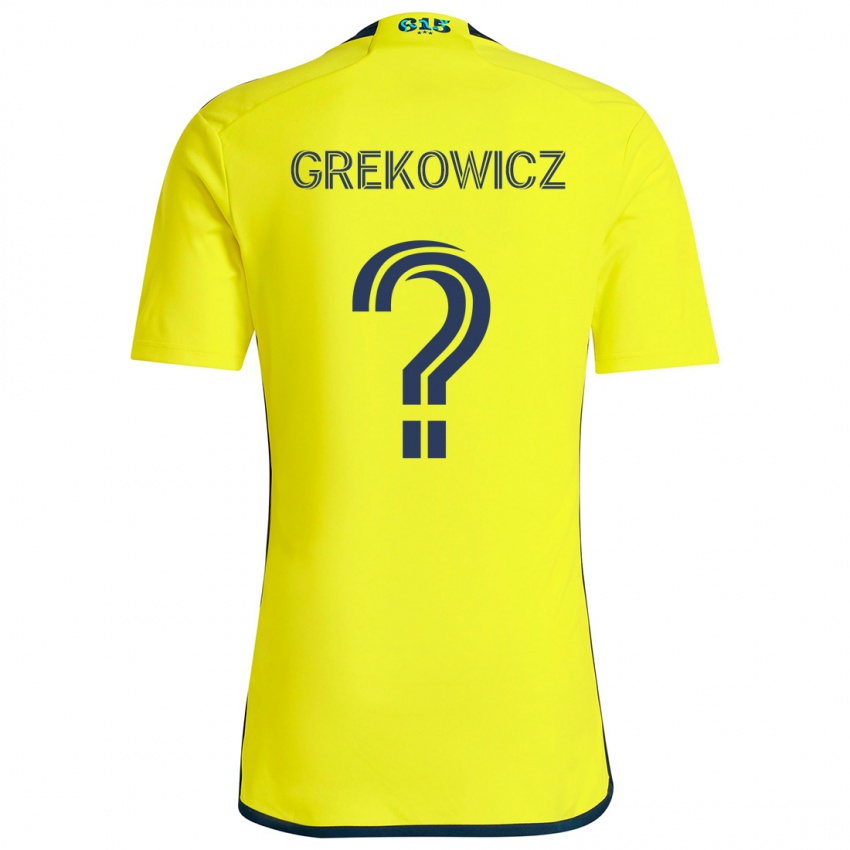 Bambino Maglia Jacob Grekowicz #0 Giallo Blu Kit Gara Home 2024/25 Maglietta