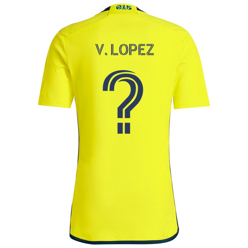 Bambino Maglia Alejandro Velazquez-Lopez #0 Giallo Blu Kit Gara Home 2024/25 Maglietta