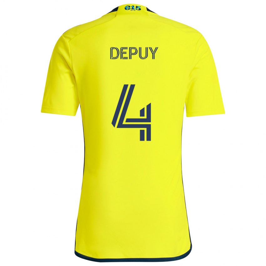 Bambino Maglia Nick Depuy #4 Giallo Blu Kit Gara Home 2024/25 Maglietta