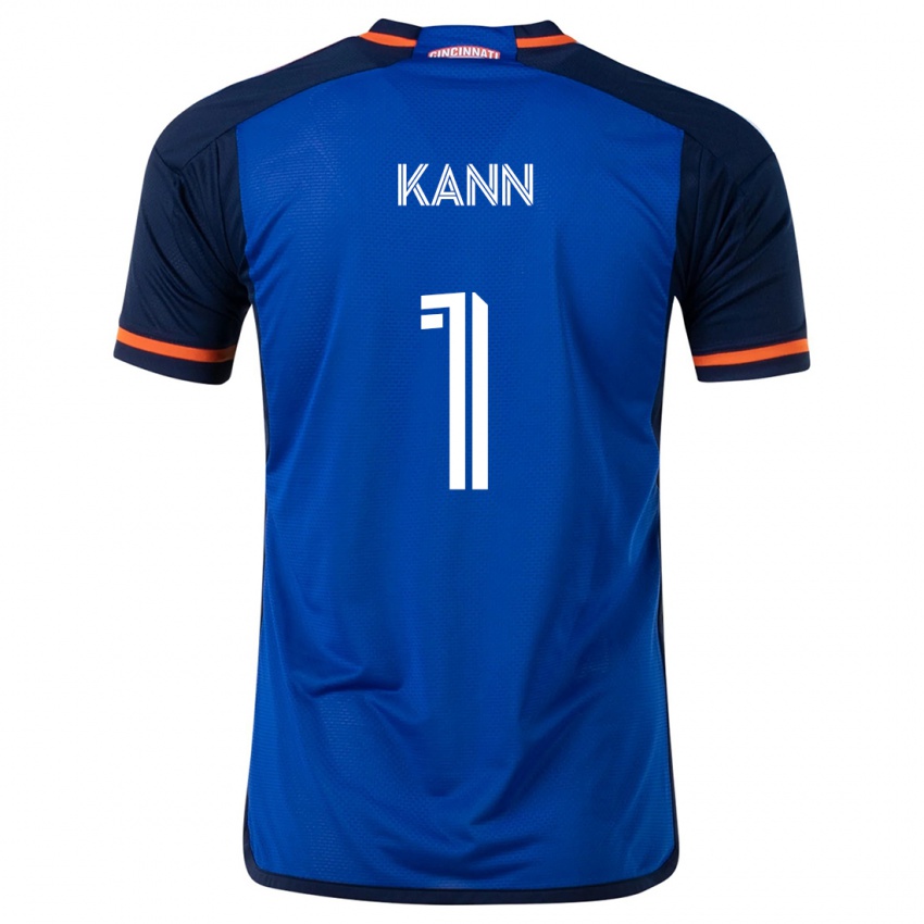 Bambino Maglia Alec Kann #1 Blu Bianco Kit Gara Home 2024/25 Maglietta