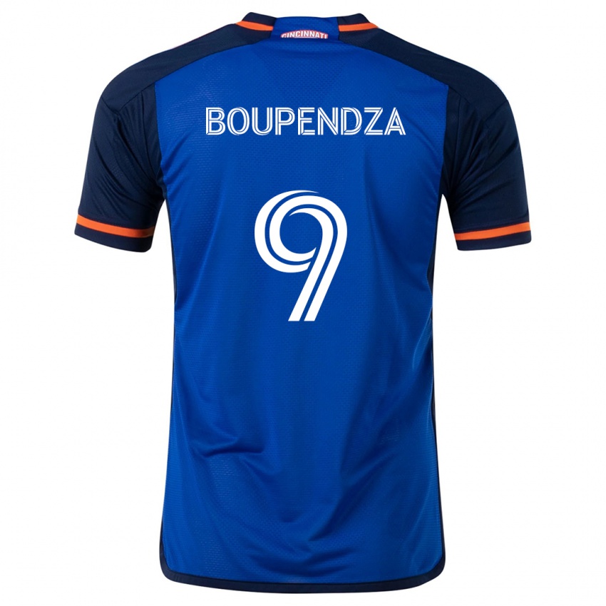 Bambino Maglia Aaron Boupendza #9 Blu Bianco Kit Gara Home 2024/25 Maglietta